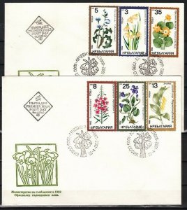 Bulgaria, Scott cat. 2830-2835. Medicinal Plants & Flowers. First day covers.