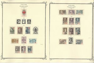 Finland Stamp Collection on 16 Scott Specialty Pages, To 1980 BOB, JFZ