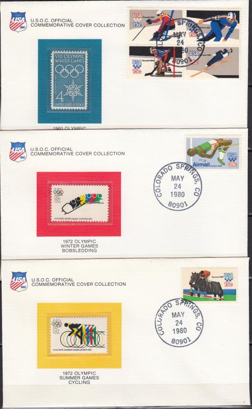 USA - Olympic Games FDC collection - (1455)