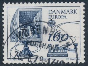 Denmark Scott 652 (AFA 683), 1.60kr blue Europa, F-VF Used