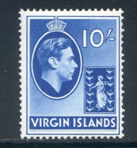 Virgin Islands 10/- Blue SG120 Mounted Mint