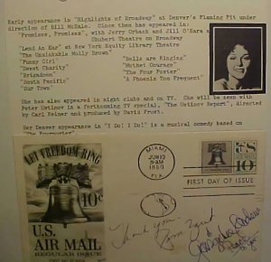 US AUTOGRAPH PAM ZARIT 1960 ACTRESS