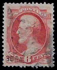 U.S. #159 Used; 6c Lincoln (1873)