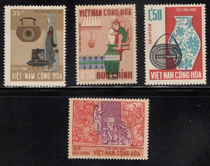 South Vietnam Scott 311-314 MH* 1967 Handicraft stamp set