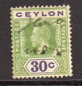 Ceylon 1920s Early Issue Fine Used 30c. 230568