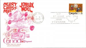 Canada 1970 FDC - Joyeux Noel - Ottawa, Ont - 5c Stamp - J9030