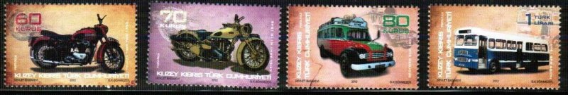 2012 - TURKISH CYPRUS - OLD BUSES NAD MOTORCYCLES -UMM