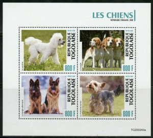 TOGO 2020 DOGS  SHEET MINT NEVER HINGED