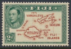 Fiji  SG 253  perf 13½  Die I  SC# 120  MLH  - 1938  Fiji Map  see scans / d...