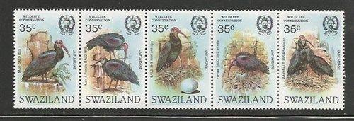 Swaziland MNH sc# 448 Strip of 5 Birds
