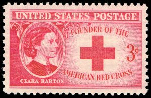 Scott # 967 - 1948 - ' Clara Barton & Red Cross ' Single Stamp MNH OG