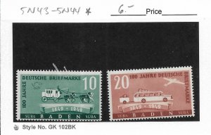 Germany: Baden Sc# 5N43 - 5N44 MH (58262)