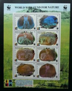 Kyrgyzstan 40th Anniversary WWF 1999 Fox Endangered (sheetlet) MNH *Hologram