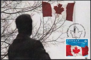 CANADA #2807.3 - 50th ANN of CANADA'S NATIONAL MAPLE LEAF FLAG. MAXIMUM CARD # 3