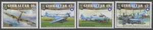 GIBRALTAR Sc#1296-1300 2011 Spitfire Anniversary Complete Set & S/S OG Mint NH