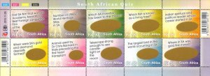 South Africa - 2010 South African Quiz Sheet MNH** SG 1867a