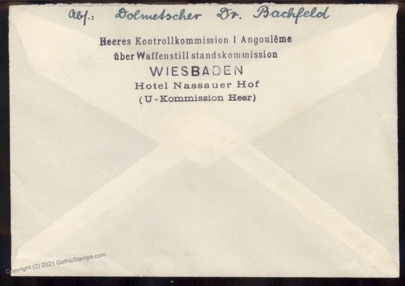 3rd Reich Germany Waffenstillstandskommission French 1940 Surrender Feldp G89234