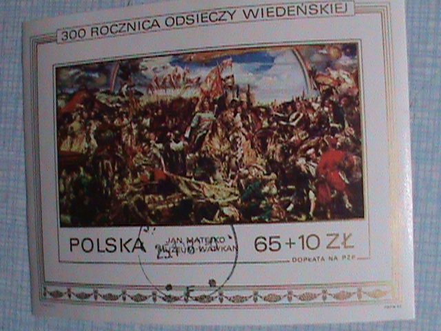 POLAND: 300 ANNIVERSARY IMPERF SOUVENIR SHEET WITH FIRST DAY OF CANCEL