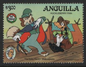 Anguilla 1985 MNH Sc 655 $3 Goofy as Huck Finn Christmas Disney