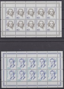 Germany 1997 Sc#1727,1729 Mi#1939-1940 Sheets mnh (BU1846)