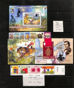 Jersey, Postage Stamp, #1196-1206, 1161a Mint NH, 2005 Victoria Cross, Dog, Swan