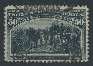 USA 240 - 50 cent Columbian - F/VF Used with San Francisco oval cancel