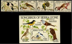 AUDUBON by Sierra Leone MNH  Sc # 671-75 Value $ 23.00