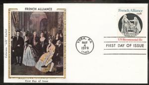 1783 French Alliance FDC  on Colorano Silk Cache U/A