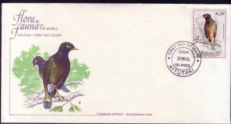 Aitutaki FDC SC# 336 Common Mynah L94 