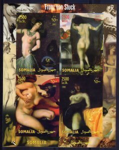 Somalia 2003 FRANZ VON STUCK Nudes Paintings Sheet (4) Perforated Mint (NH)