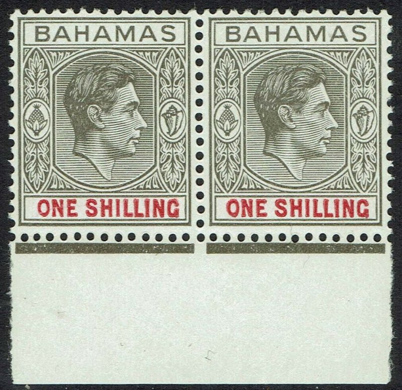 BAHAMAS 1938 KGVI 1/- PAIR MNH **