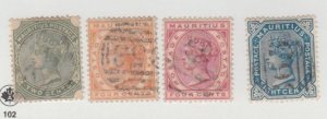 Mauritius Scott #70-73 Stamp - Used Set