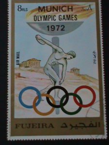 FUJEIRA-1972 OLYMPIC GAMES-MUNICH'72 CTO  S/S-VF  WE SHIP TO WORLDWIDE