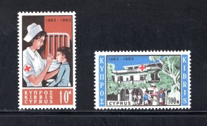 Cyprus, SC# 227-228,   VF,  Unused, Original Gum CV $4.25 .... 1580190