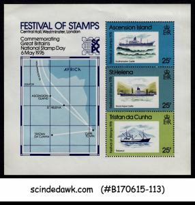 ASCENSION ST. HELENA TRISTAN DA CUNHA - 1976 FESTIVAL OF STAMPS / SHIP M/S MNH