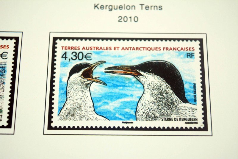 COLOR PRINTED TAAF: FRENCH ANTARCTICA 1955-2010 STAMP ALBUM PAGES (104 il.pages)