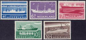 Netherlands - 1957 - Scott #B306-10 - MNH - Ships