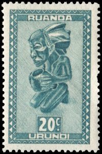 Ruanda-Urundi 92 - Mint-H - 20c Buangakokoma (Beggar) (1948)