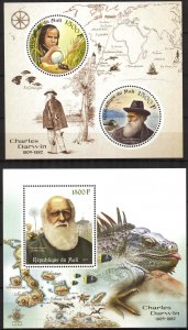 Mali 2017 Sciences Charles Darwin Birds Insects Sheet + S/S MNH