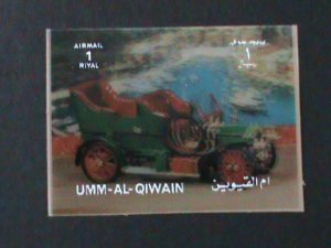 UMM AL QIWAIN-ANTIQUE CLASSIC CAR-MNH 3-D LARGE STAMP-HARD TO FIND-LAST ONE