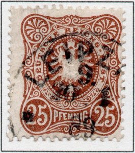 Germany Deutsche Reichspost Embosed Eagle 25pf stamp 1880 SG43 CV £45