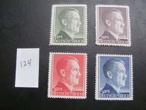 Germany 1942 MNH SC 524a-527a 14 PERF. SET   VF/XF 50 EUROS (124)