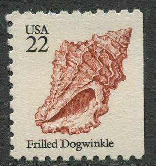 USA- Scott 2117 - Frilled Dogwinkle Shells - 1985 - MNG - Single 22c Stamp