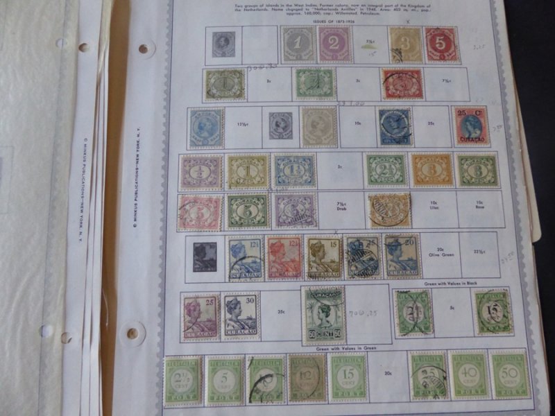 Netherlands and Colonies 1913-1914 Stamp Collection on Album Pages​