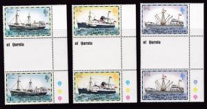 Falkland Islands 1978 Ships Complete (15) Stop Light Margin Gutter Pairs VF/NH