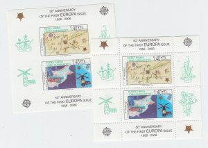 CYPRUS NORTH 2006 STAMPS CEPT EUROPE MS MNH POST TRANSPORT SATELLITES