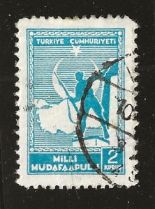TURKEY #RA50 USED  2k 1941-44