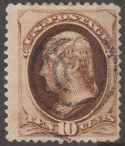 U.S. Scott #187 Jefferson Stamp - Used Single