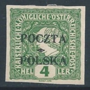 Poland #P2 MH 4h Austrian Newspaper Stamp Ovptd.