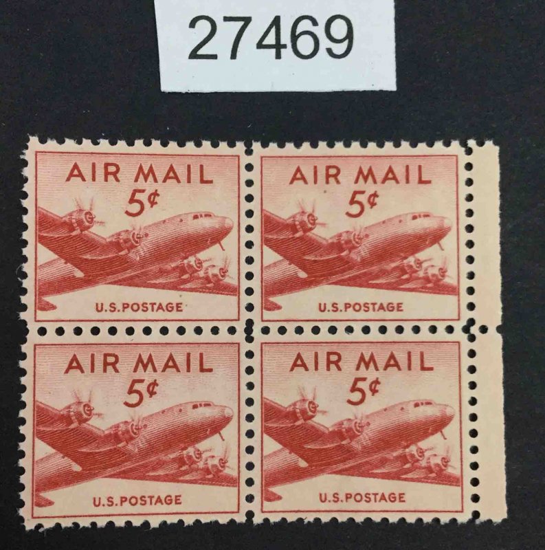 US STAMPS  #C33 MINT OG NH VF+ BLOCK LOT #27469